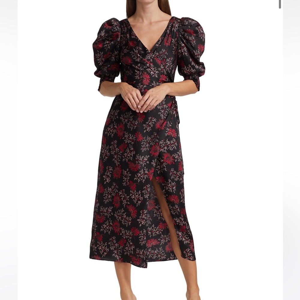 NWT Cinq a Sept Tumbled Daisy Kacy Dress Raspberry Multi size 6 $425